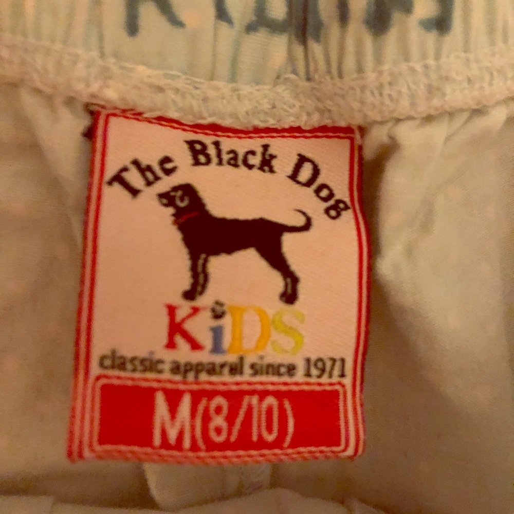 Black dog pajama bottoms